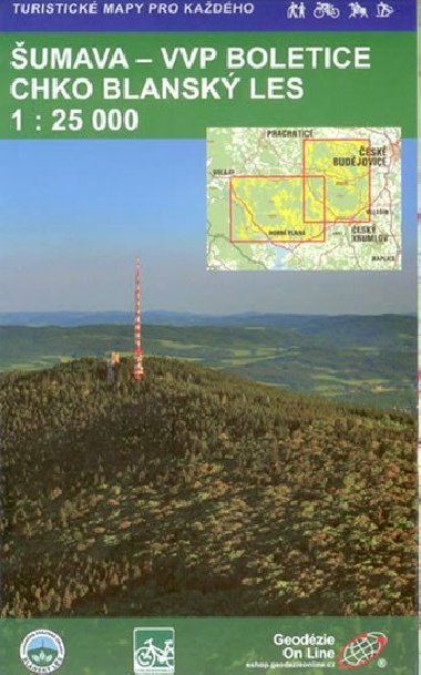 Šumava VVP-Boletice CHKO-Blanský les 1:25 000 (turistická mapa) - neuveden