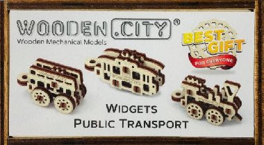 Wooden City Puzzle 3D Přívěšky Dopravní prostředky 36 dílků - neuveden