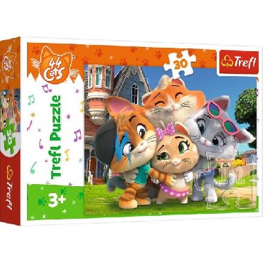 Trefl Puzzle 44 koček: Přátelství 30 dílků - neuveden