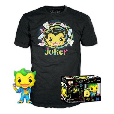 Funko POP & Tee: DC Comics - Joker BlackLight special edition (velikost trička L) - neuveden, neuveden