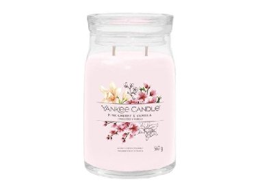 YANKEE CANDLE Pink Cherry & Vanilla svíčka 567g / 5 knotů (Signature velký) - neuveden
