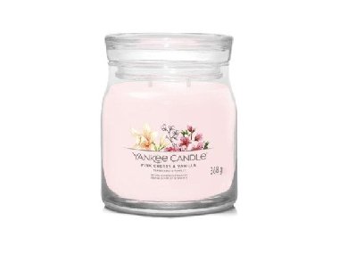 YANKEE CANDLE Pink Cherry & Vanilla svíčka 368g / 2 knoty (Signature střední) - neuveden