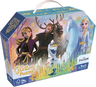 Trefl Puzzle v kufříku Disney Frozen: Kouzelné přátelství 70 dílků Třpytivé - neuveden
