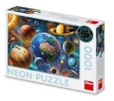 Neon puzzle Planety 1000