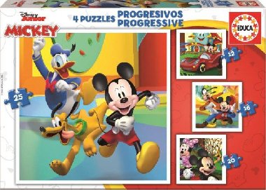 Puzzle Mickey a přátelé 4v1