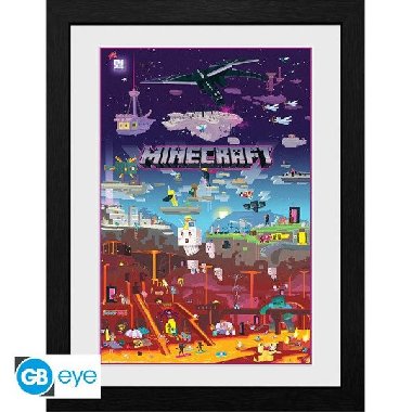 Minecraft Zarámovaný plakát - World Beyond - neuveden