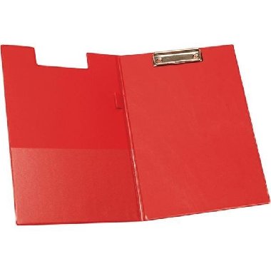 Uzavíratelné PVC desky s klipem A4 - červené - neuveden, neuveden