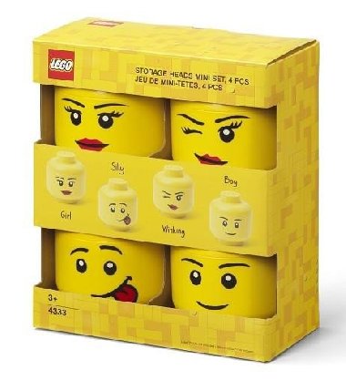 LEGO úložná hlava (mini) - sada 4 ks - neuveden