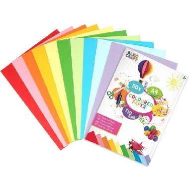 Basic Craft Sada barevných papírů A4 / 50 listů, 110g - neuveden