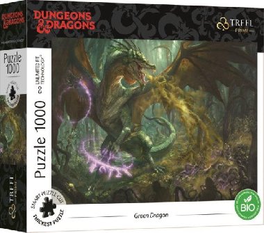 Trefl Puzzle UFT Dungeons&Dragons: Zelený drak 1000 dílků