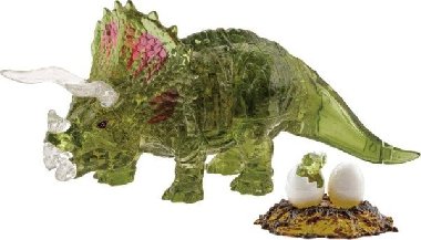 3D Crystal puzzle Triceratops s mládětem 61 dílků - neuveden