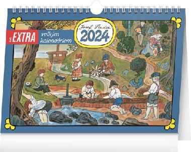 Kalendář 2024 stolní: s extra velkým kalendáriem Josef Lada, 30 × 21 cm - Presco