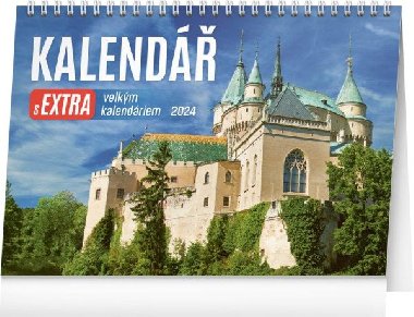 Kalendář s extra velkým kalendáriem 2024 - stolní kalendář - Presco
