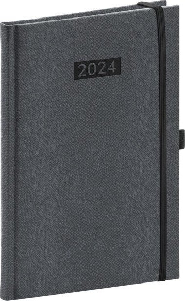 Diář 2024: Diario - šedý, týdenní, 15 × 21 cm - neuveden