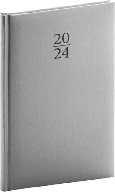 Diář 2024: Capys - stříbrný, týdenní, 15 × 21 cm - neuveden