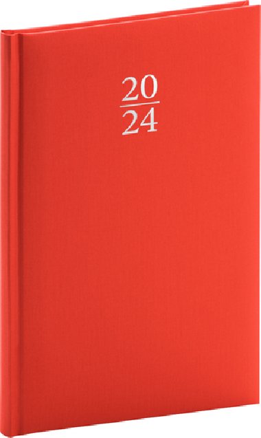 Diář 2024: Capys - červený, týdenní, 15 × 21 cm - neuveden