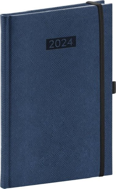 Diář 2024: Diario - modrý tmavě, týdenní, 15 × 21 cm - neuveden