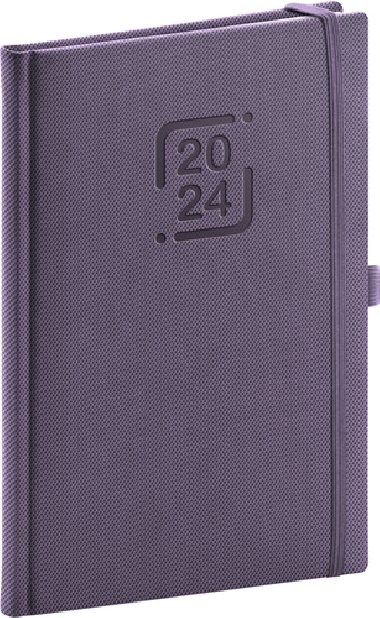 Diář 2024: Catanella - fialový, týdenní, 15 × 21 cm - neuveden