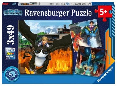 Ravensburger Puzzle - Jak vycvičit draka Devět království 3x49 dílků - neuveden