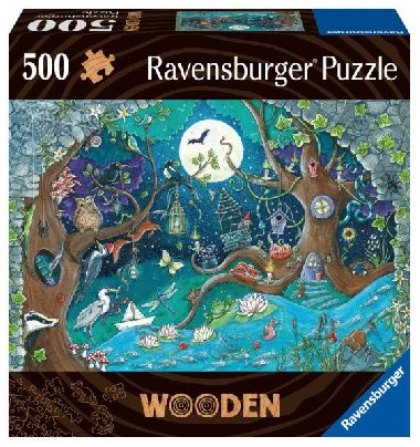 Ravensburger Puzzle - Kouzelný les 500 dílků, dřevěné - neuveden