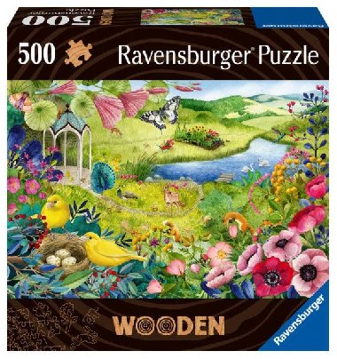 Ravensburger Puzzle - Divoká zahrada 500 dílků, dřevěné - neuveden