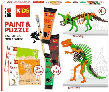 Marabu KiDS Little Artist Paint&Puzzle - Dino - neuveden