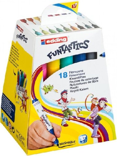 Edding Dětské fixy Funtastics 14, sada 18 barev pro menší děti - neuveden