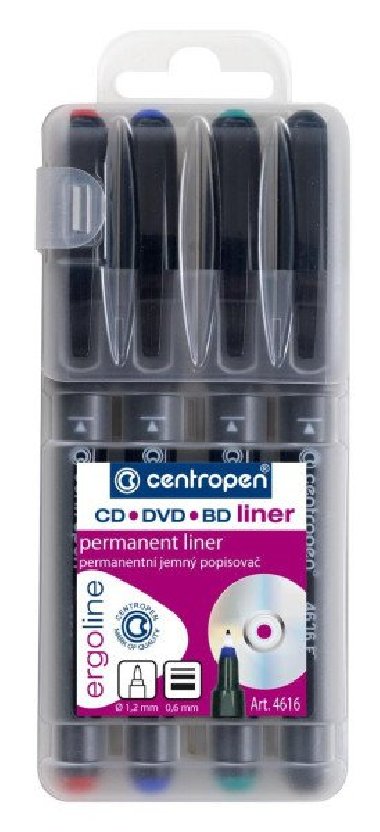 Centropen Liner na CD/DVD/BD 4616 (4 ks) - neuveden