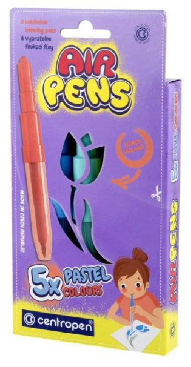 Centropen Foukací fixy Air Pens 1500 pastel colours (5 ks) - neuveden