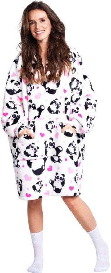 Cozy Noxxiez mikinová deka pro teenagery a dospělé - Panda - neuveden