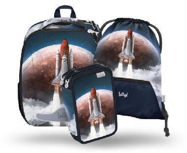 BAAGL Set 3 ks Shelly - Space Shuttle (aktovka, penál, sáček) - neuveden