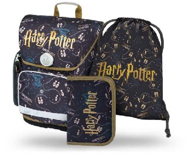 BAAGL Set 3 ks Ergo - Harry Potter Pobertův plánek (aktovka, penál, sáček) - neuveden