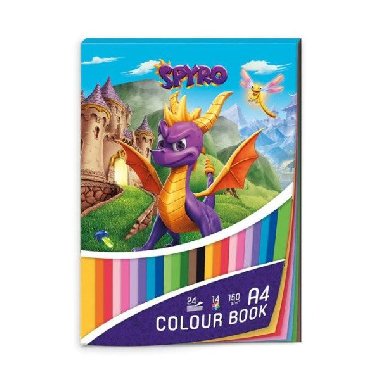 Blok barevných papírů A4 - Spyro - neuveden