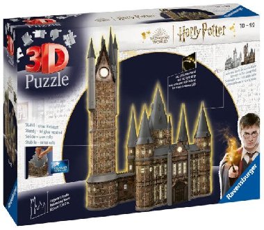 Ravensburger Puzzle 3D Harry Potter: Bradavický hrad - Astronomická věž 540 dílků (noční edice) - neuveden