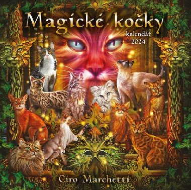 Kalendář 2024 Magické kočky - nástěnný - Ciro Marchetti