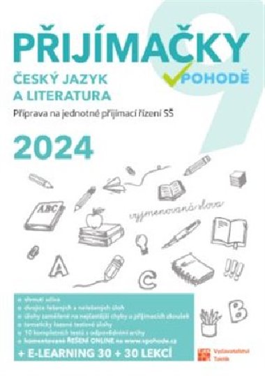 Přijímačky 9 Český jazyk a literatura + E-learning 2024 - Taktik