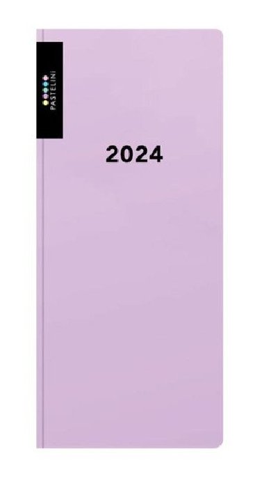 Diář PVC měsíční 2024 PASTELINI - fialová - neuveden