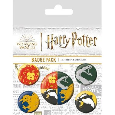 Harry Potter Koleje - set odznaků - neuveden