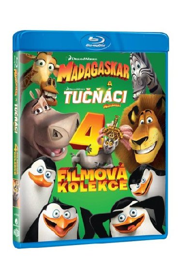 Madagaskar 1.-3. + Tučňáci z Madagaskaru (kolekce 4xBlu-ray) - neuveden