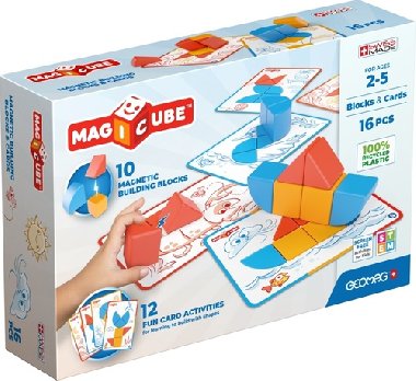Stavebnice Magicube Blocks&Cards 16 pcs - Geomag