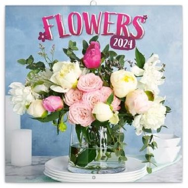 Kalendář 2024 poznámkový Květiny (západní verze) - Presco