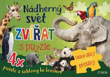 Nádherný svět zvířat s puzzle - Junior
