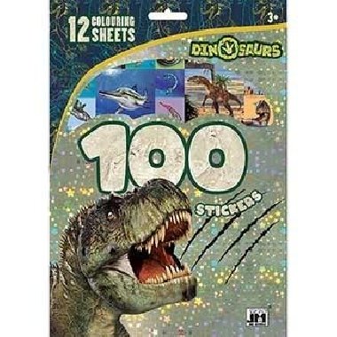 Dinosauři - 100 samolepek s omalovánkovými listy - neuveden