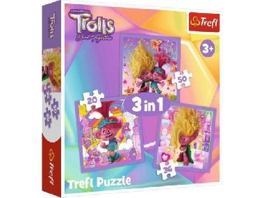Puzzle Trollové 3 Seznamte se s Trollíky 3v1