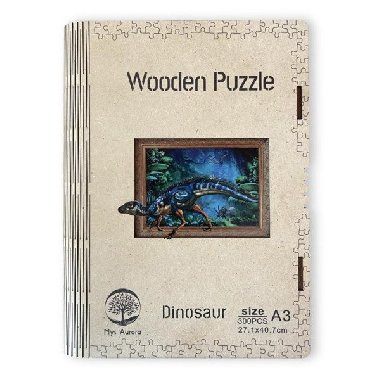 Dřěvěné puzzle - Dinosaurus A3 - neuveden