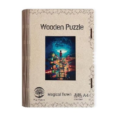 Dřěvěné puzzle - Magické město A4 - neuveden