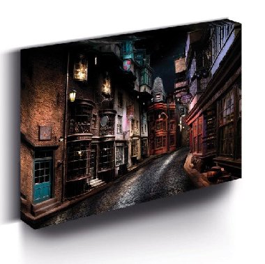 Harry Potter obraz LED svítící 30x40 cm - Příčná ulice - neuveden