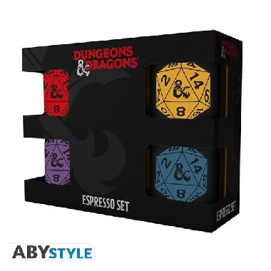 Dungeons and Dragons set espresso hrnků 4 ks - neuveden
