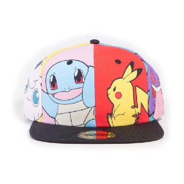 Pokémon snapback cap - Squirtle a Pikachu - neuveden
