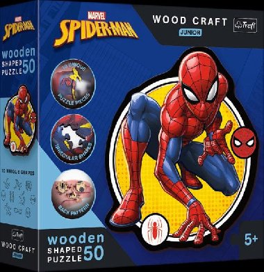 Puzzle Wood Craft Junior Spiderman: Síla 50 dílků - neuveden
